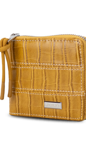 BILLETERA CANDELA CROCO MOSTAZA