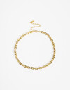 Collares Cortos Metal Collar De Cadena Eslabones Acero - Dorado