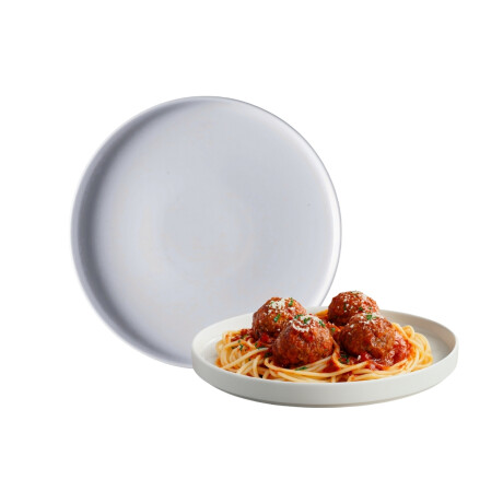 Plato Llano Rustic 28 cm Blanco Porcelana Plato Llano Rustic 28 cm Blanco Porcelana