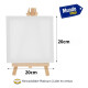 Pack X 5 Lienzo Bastidor 20x20cm Cuadro Pintura Oleo Blanco Blanco