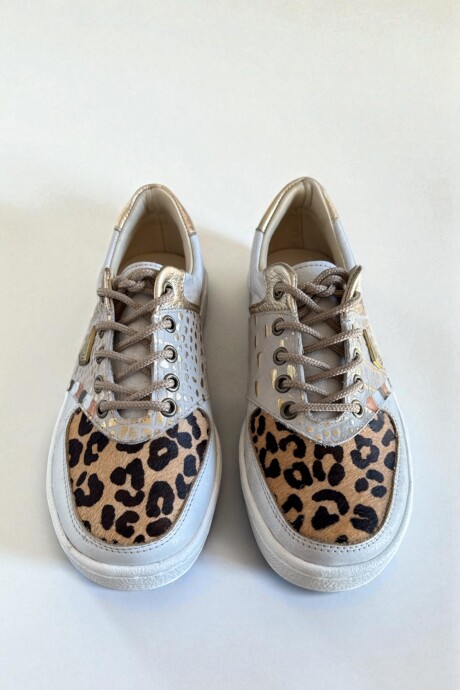 Sneakers Dakota Blanco Y Leopardo Sneakers Dakota Blanco Y Leopardo
