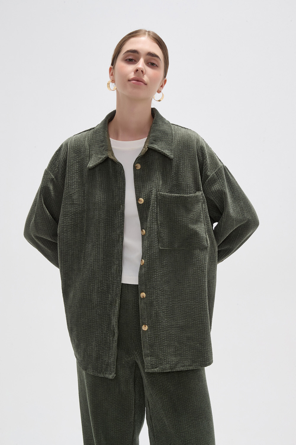 Camisa Ligu Verde Oliva