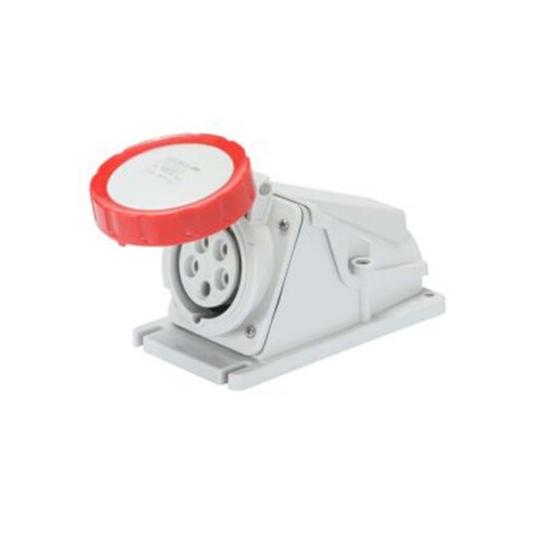 Tomacorriente exterior industrial 3P+T 32A 6H 380V roja IP67 GG2515