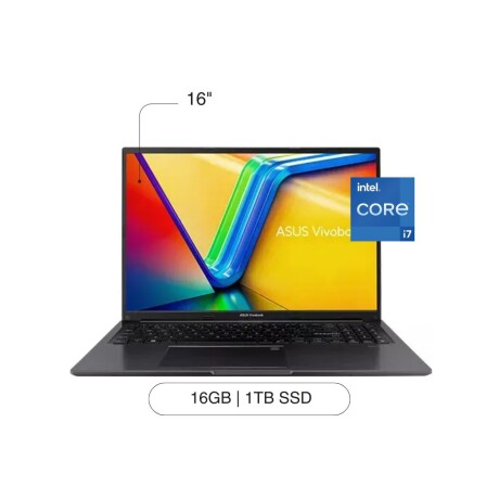 Notebook ASUS Vivobook 16' FHD 1TB SSD / 16GB RAM I7-1355U W11- Indie Black Notebook ASUS Vivobook 16' FHD 1TB SSD / 16GB RAM I7-1355U W11- Indie Black