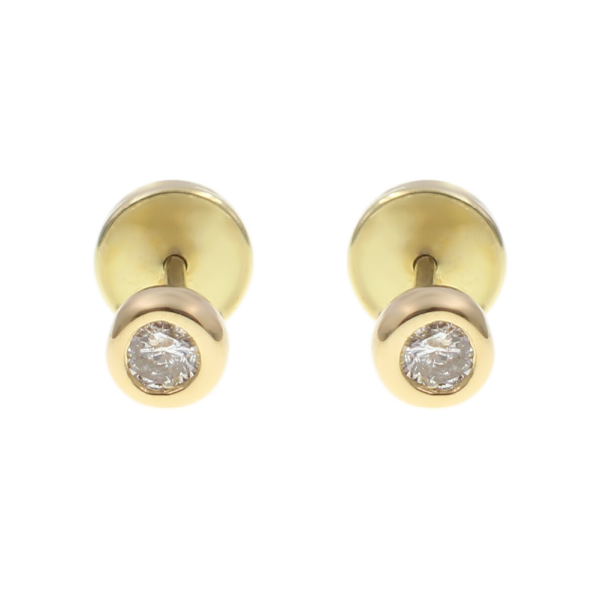 Caravanas abridores de oro amarillo 18k con brillantes 