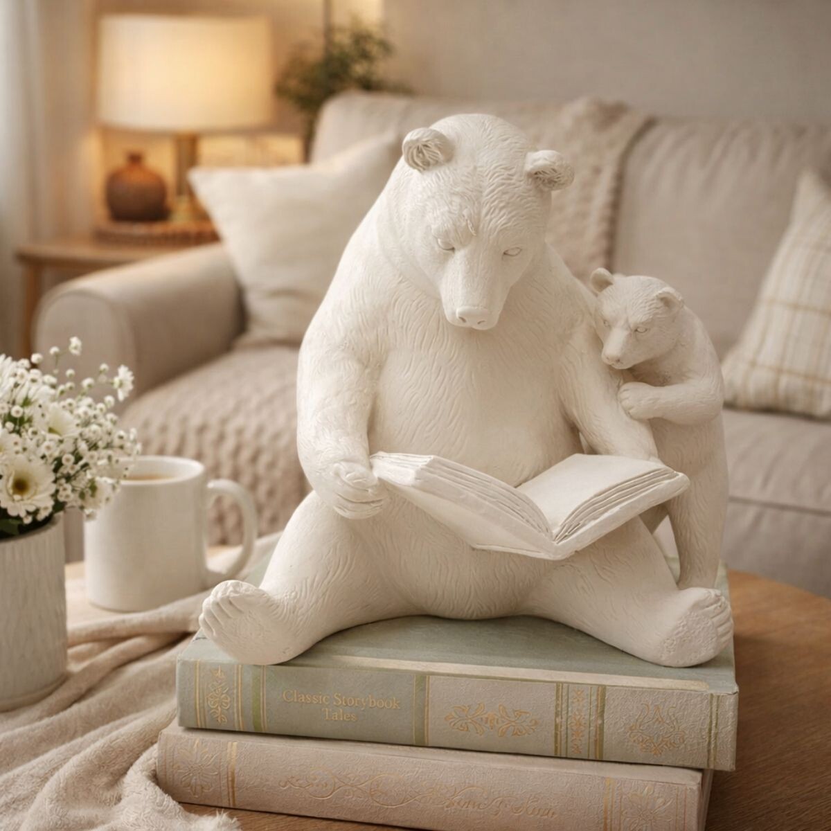 DECORACION READING BEARS Blanco 