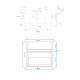 Mueble Baño En Melamina 61X46X47.5Cm Color Nogal C/Bacha Loza GAMAS DE MARRON