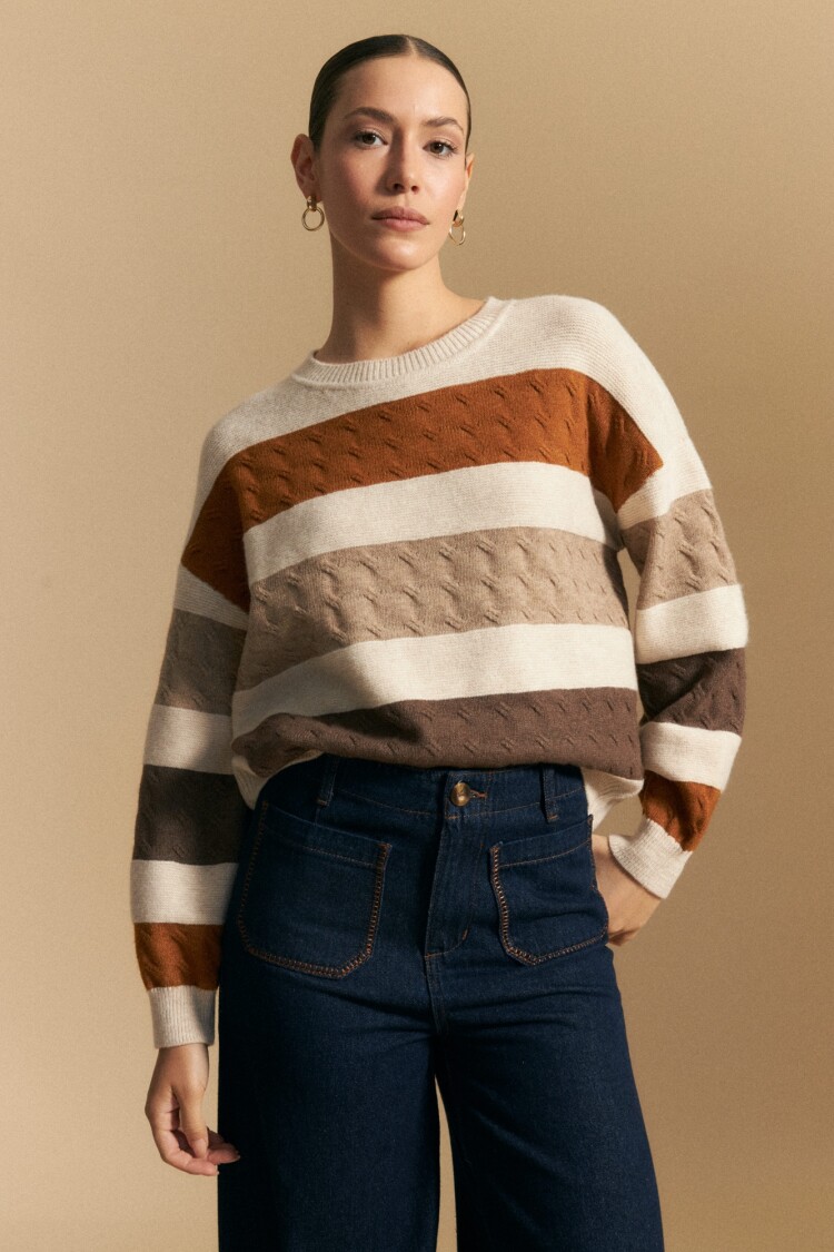 SWEATER OCEAN Beige Melange