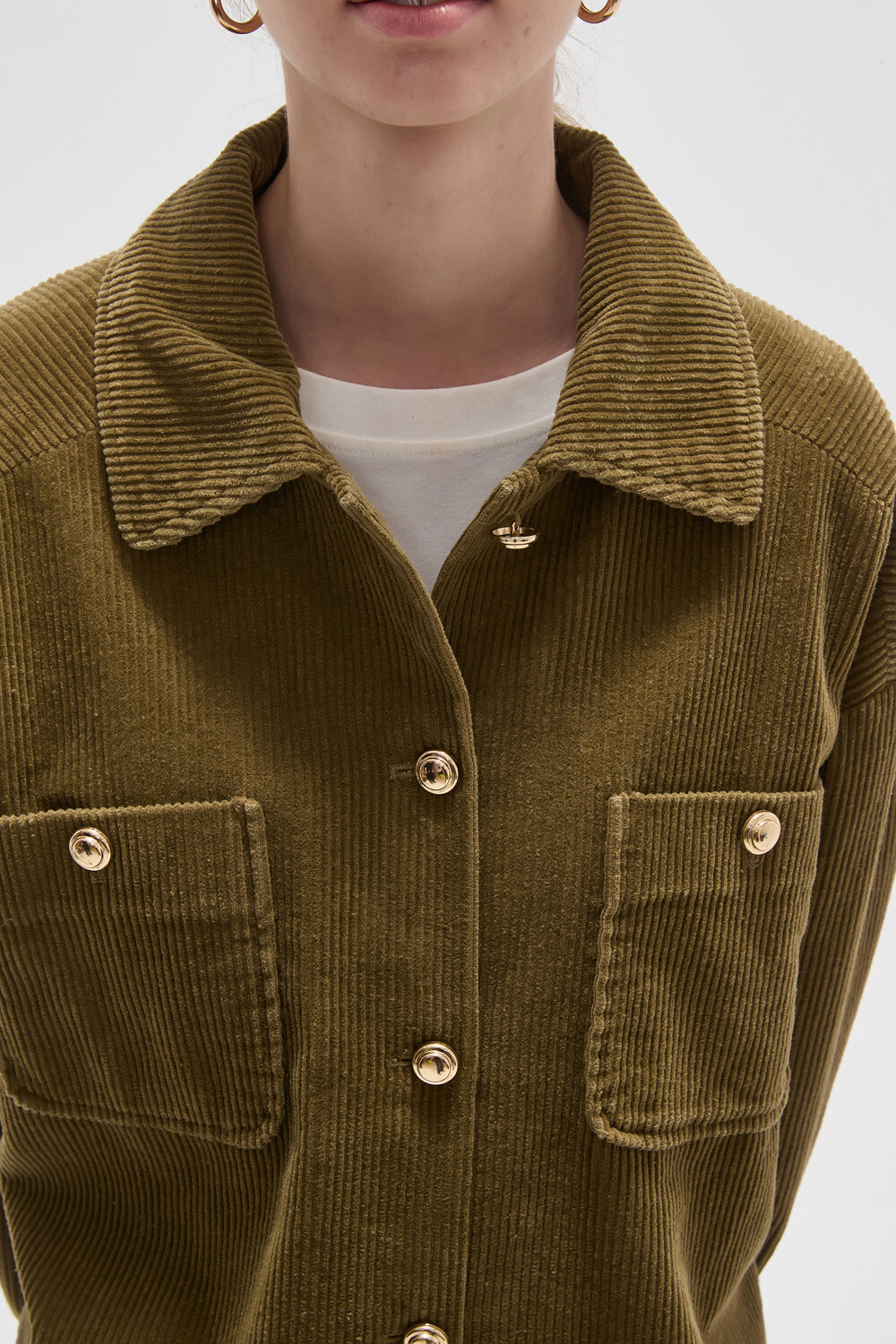 Sobrecamisa Tamia Verde Oliva Oscuro