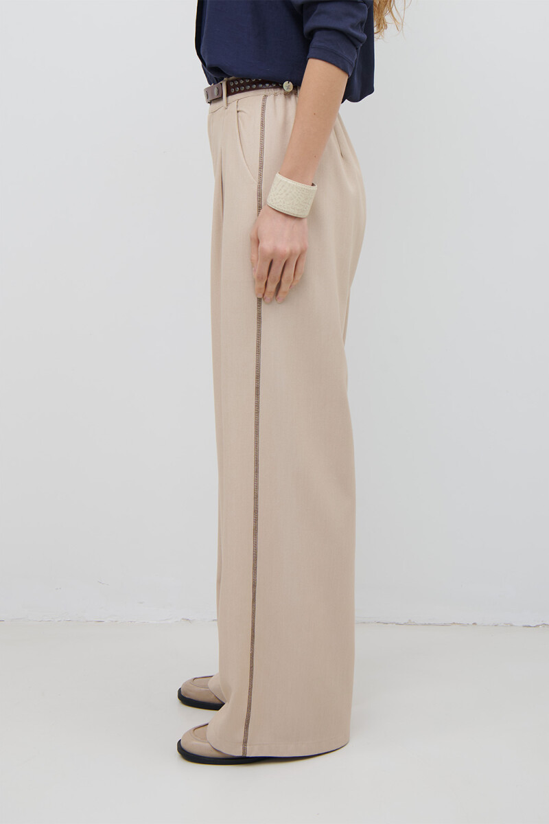 PANTALON JEAN TEXTIL BEIGE