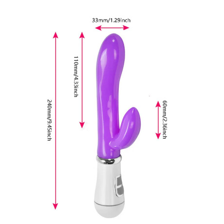 Vibrador Doble Estímulo Fanala USB Violeta