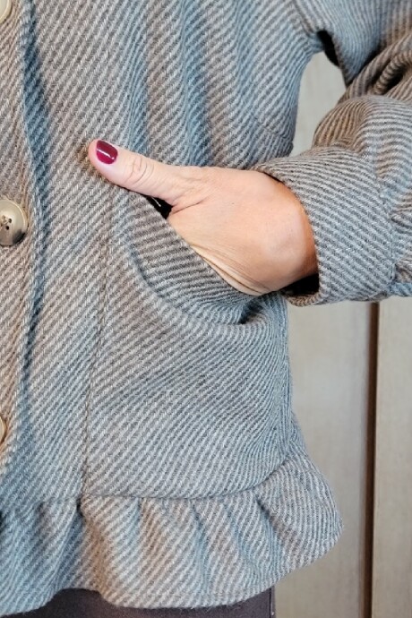 Sobrecamisa Rufina Paño Espigado Gris