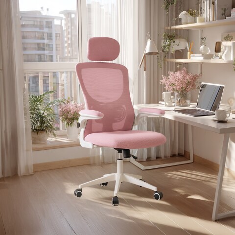 Silla de escritorio Oficina Sillon Ejecutiva Ergonomica Apoyabrazos Regulables IMBACK Color Rosa Silla de escritorio Oficina Sillon Ejecutiva Ergonomica Apoyabrazos Regulables IMBACK Color Rosa