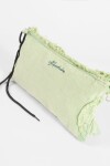 Estuche bordado verde