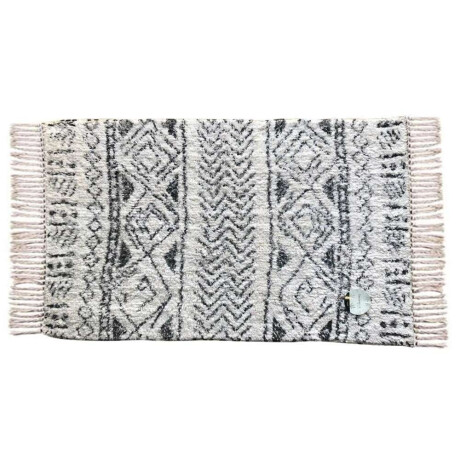 Alfombra 50X80Cm Tribal Blanco Y Negro