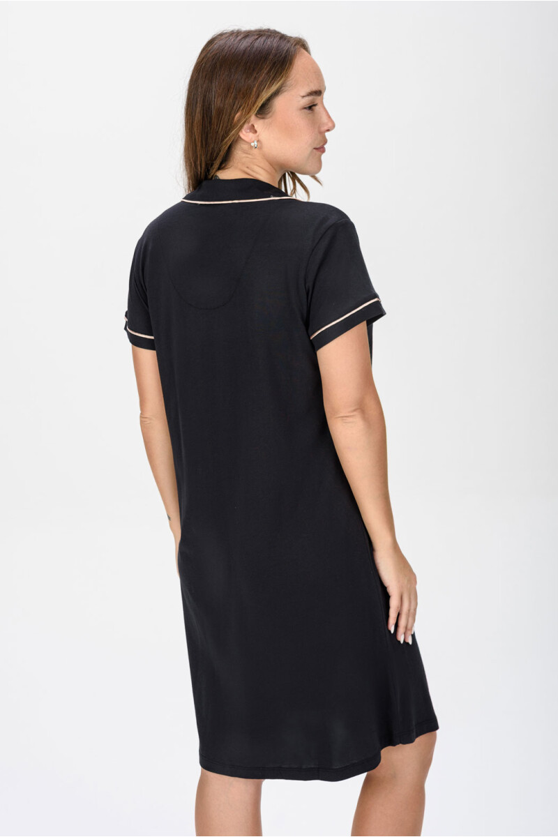 CAMISA EN ALGODÓN PIMA PERUANO NEGRO