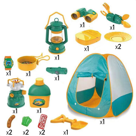 Juego Carpa Infantil De Camping 19pcs Cpg007002