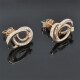 Caravanas En Oro Rosa 18K Y Brillantes Caravanas En Oro Rosa 18K Y Brillantes