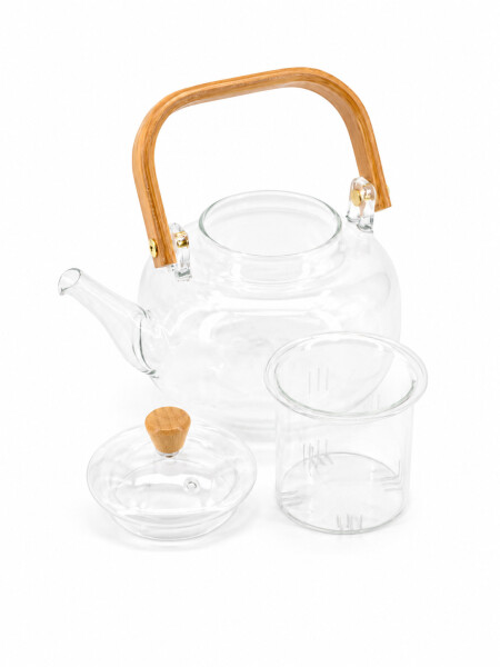 TETERA DE VIDRIO CON DIFUSOR TRANSPARENTE