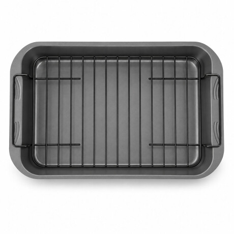 Asadera Fuente Con Rejilla Antiadherente 37,5x28x7 Horno Grafito