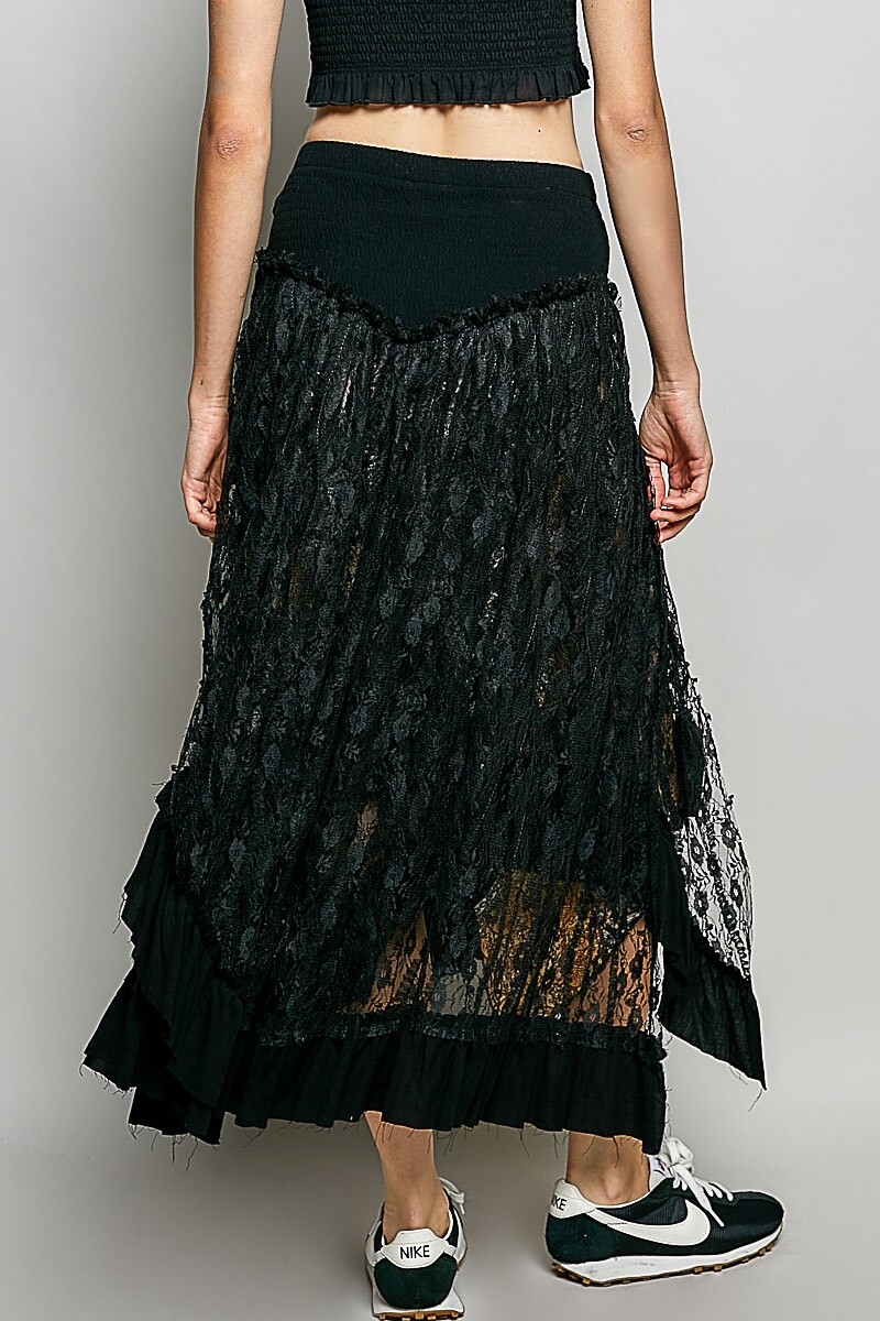 FALDA MIDI Negro
