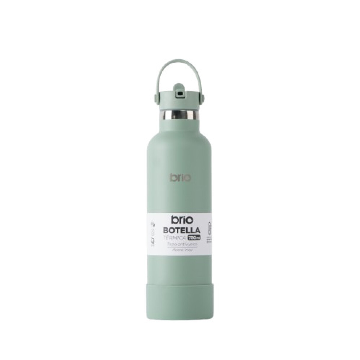 Botella En Acero Inoxidable brio 750ml Con Sorbito Y Manija - Oliva 