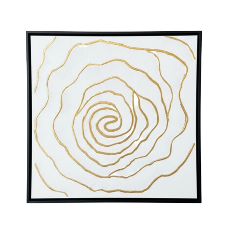 CUADRO DISEÑO DORADO 100X100CM Unica