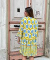 Vestido Cali celeste y amarillo