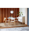 Mesa de comedor JEGIND Ø105 blanco/natural Mesa de comedor JEGIND Ø105 blanco/natural