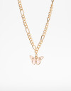 Cadena Corta con Dije Metal Collar Con Dije Mariposa Bañado En Oro - Dorado