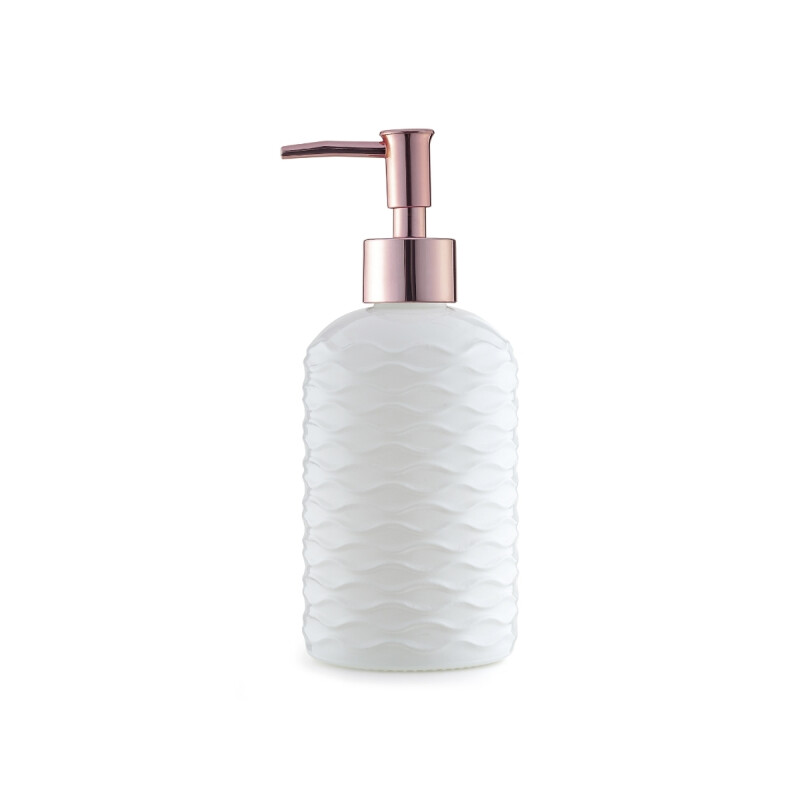 Dispensador de jabón de vidrio BLANCO