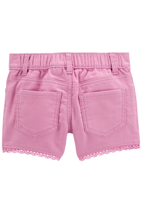 Short de sarga, con ribete de ojales Sin color