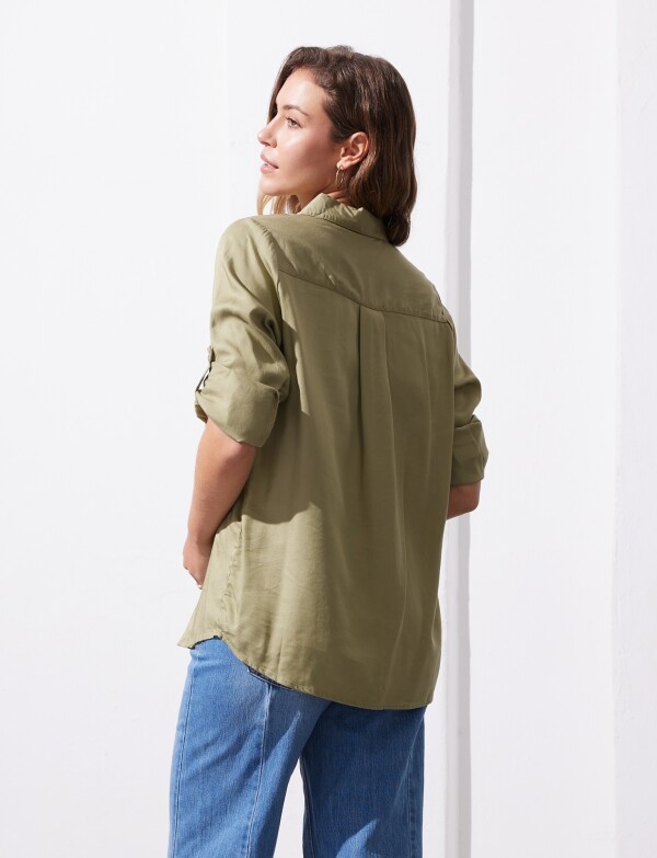 Camisa Bolsillos OLIVA