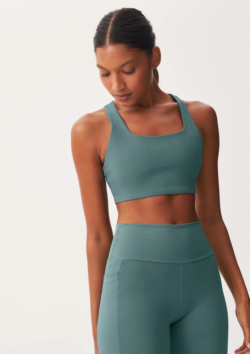TOP DEPORTIVO HERO CON FIBRA LYCRA® - VERDE 