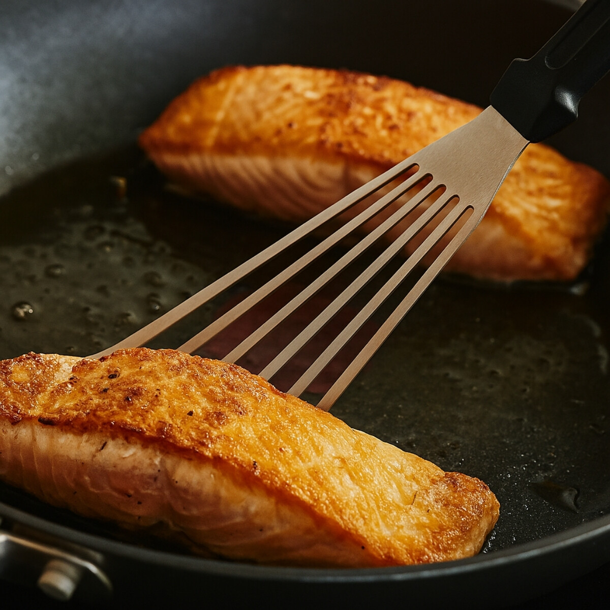 Espátula flexible para pescado en inox. 