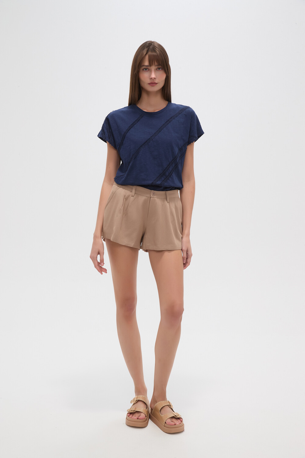 Short Piana Taupe Claro