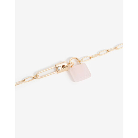 Pulsera Dije Candado Y Llave Dorado