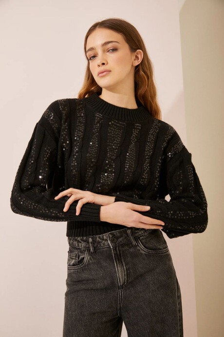 SWEATER CRAB NEGRO