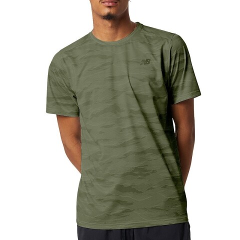 Remera New Balance Printed Acelerate Verde