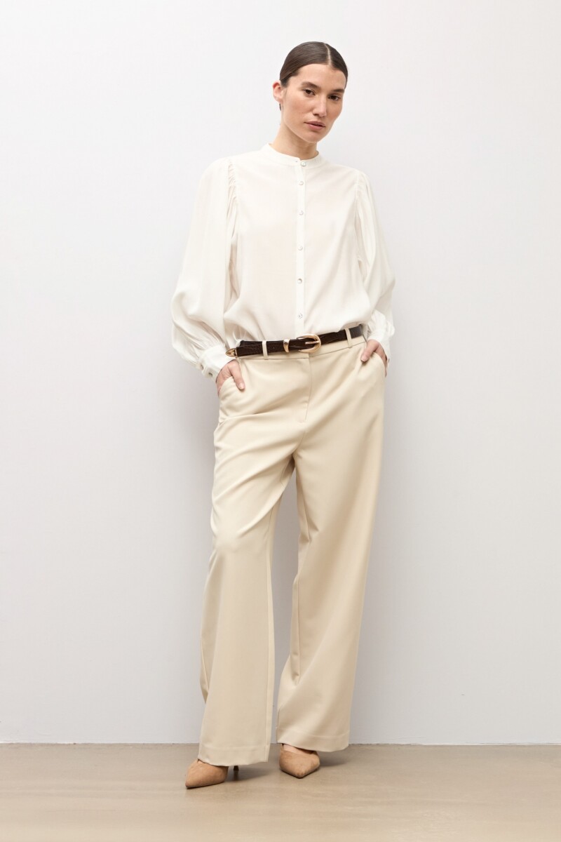 Camisa mangas abullonadas blanco