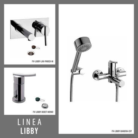 JUEGO COMPLETO GRIFERIA DE BAÑO LINEA LIBBY FV 000