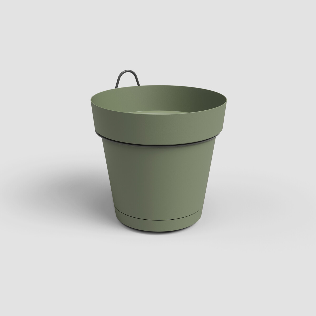 MACETA DE PARED CON PLATO CAPRI - VERDE 