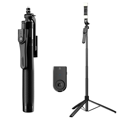 Palo Selfie Inalámbrico Bluetooth Trípode Extensible 1.73Mt Negro