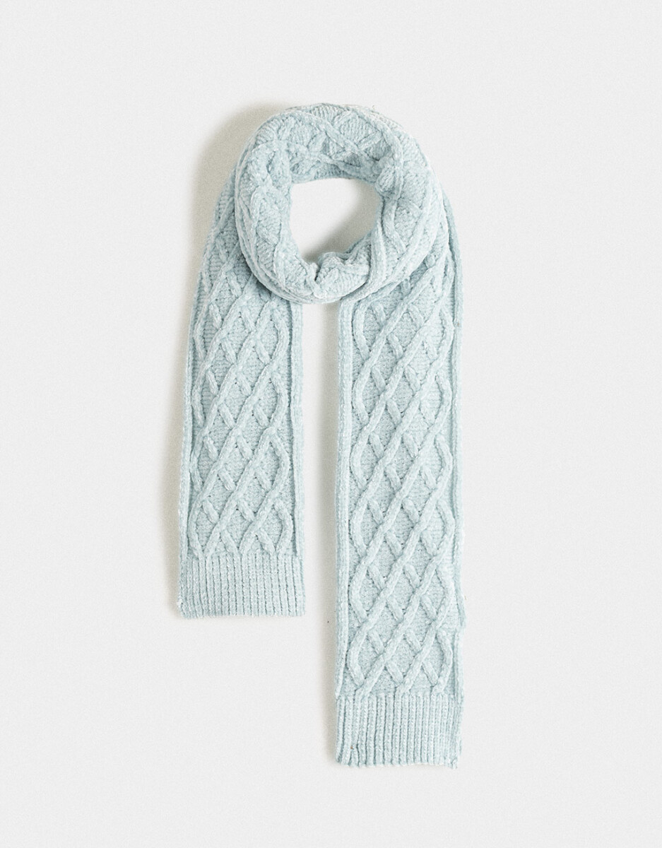 Bufanda Infantil Trenzada Azul 