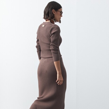 FALDA ROBINE Marrón oscuro