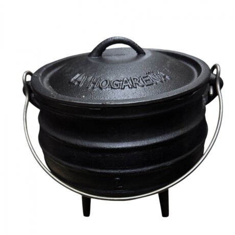 OLLA DE HIERRO DE TRES PATAS LA HOGAREÑA N2, 5LT CON TAPA Y ASA OLLA DE HIERRO DE TRES PATAS LA HOGAREÑA N2, 5LT CON TAPA Y ASA