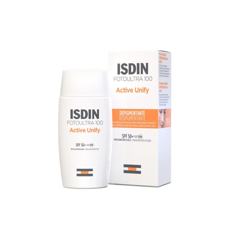 Isdin Protector Solar Foto Ultra 100 Active Unify SPF 50+ - Loción Despigmentante 50ml Isdin Protector Solar Foto Ultra 100 Active Unify SPF 50+ - Loción Despigmentante 50ml