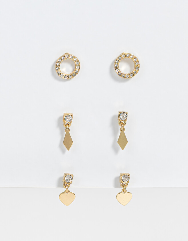 Aros Sets Con strass Set De Aros Con Strass - Dorado