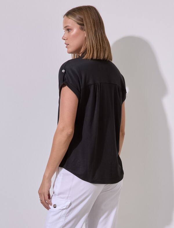 Blusa Botones NEGRO