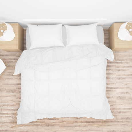 Set 2 Plazas c/ Acolchado Pluma Dohler + Calienta Cama Cuori Blanco